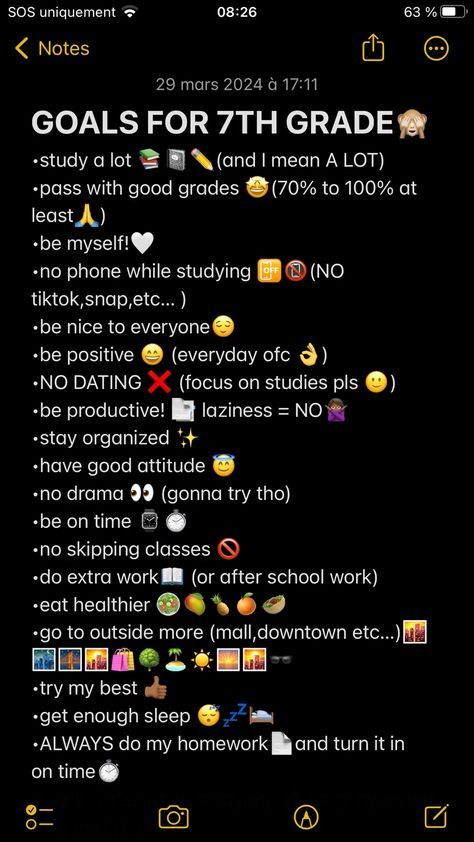 8th Grade Goals, Goals For 7th Grade, School Year 2024-2025, 7th Grade Survival Kit, 7 Grade Tips, School Goals List, 7th Grade Advice, Back To School 7th Grade, School Year Goals