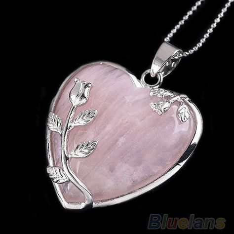 Rose Quartz Benefits, Heart Shaped Pendant Necklace, Crystal Heart Pendant, Pendant Heart, Rose Quartz Heart, Rose Quartz Pendant, Rose Quartz Necklace, Simple Dress, Rose Quartz Stone