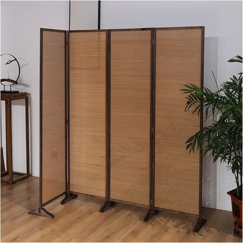 4 Panel Japanese Room Divider Portable, Bamboo Foldable Heavy Duty Partition Privacy Screen, 4.2 4.6 4.9 5.2 5.6 5.9 Ft High, Inside/Office/Dinning Room Temporary Wall (Size : Tall 130cm/4.2ft) : Amazon.co.uk: Home & Kitchen Bamboo Partition Wall, Japanese Divider, Wooden Partition Design, Japanese Room Divider, Folding Partition, Movable Partition, Wood Partition, Portable Partitions, Bamboo Room Divider