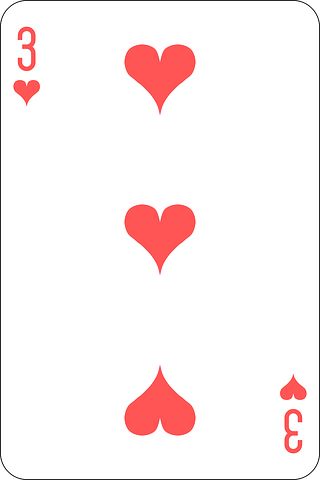 Hearts, Three, Deck, Playing Cards, Game 3 Of Hearts, Three Of Hearts, Hearts Card Game, Vintage Classroom, Hearts Playing Cards, Hearts Card, Hearts Svg, Cardboard Design, Cards Game