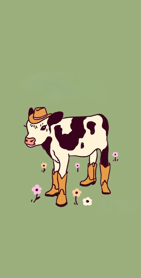 Cow Wallpaper, Western Wallpaper Iphone, Western Wallpaper, Phone Wallpaper Patterns, Cute Patterns Wallpaper, A Cow, Wall Papers, Simple Wallpapers