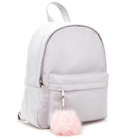 Forever21 Pom Pom Large Sheeny Backpack (333.735 IDR) ❤ liked on Polyvore featuring bags, backpacks, pom pom bag, rucksack bags, forever 21 backpacks, white bag and white backpack Girly Backpacks, Pretty Backpacks, Monkey Bag, Pom Pom Bag, Rucksack Bags, Cute School Bags, Cute Mini Backpacks, Knapsack Bag, Forever 21 Bags