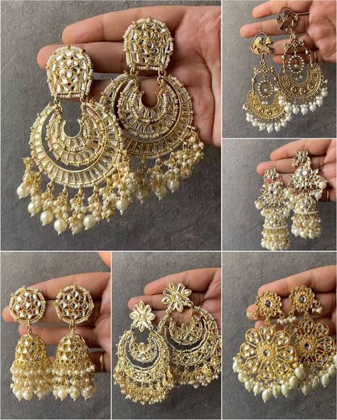 Golden jhumkas Sale flat 70% off + Shop for 1000 and get 10% off Shoo for 2000 and get 20% off Shoo for 4000 and get 25% off Free shipping on order to ₹500 Cod available WhatsApp 8100595025 #immitationjewellery #necklaceset #necklacedesign #necklaceoftheday #necklacelover #necklaceshop #necklaceaddict #Chokernecklace #silverearings #silverlookalike #silverlookalikejhumkas #bridalaffair #bridaljewellerydesigns #indianbridefashion #earringsforsale #earringshop #earringslover #earringfash... Bridal Jewellery Design, Ivory Earrings, Kundan Earrings, Ethnic Jewelry, Beaded Jewelry Diy, Look Alike, Ear Jewelry, Chandelier Earrings, Necklace Designs