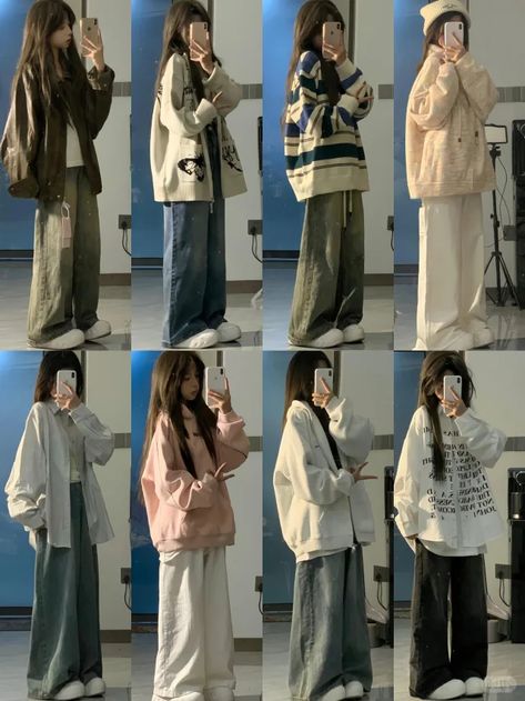 Japanese Street Fashion Women, Korean Cute Fashion, Casual Tomboy Outfits, Fall Maxi Skirt Outfits, Fall Maxi Skirt, Korean Clothing Brands, Outfits Women Casual, Layered Clothing, Ootd School