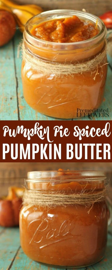 This Spiced Pumpkin Butter Recipe has all your favorite fall spices. Homemade pumpkin butter is delicious served over ice cream, toast, and pancakes. Homemade Pumpkin Butter, Pumpkin Butter Recipe, Canned Pumpkin Recipes, Pumpkin Puree Recipes, Pumpkin Recipes Easy, Recipe Pumpkin, Pumpkin Recipes Dessert, Pumpkin Butter, Spiced Pumpkin