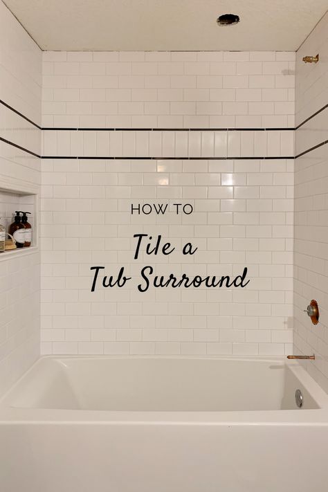 Bathtub Inserts, Tile Around Tub, Bathtub Tile Surround, How To Install Tile, Tile Around Bathtub, Tub Insert, Tub Surround Ideas, Shower Step, Tile Tub Surround