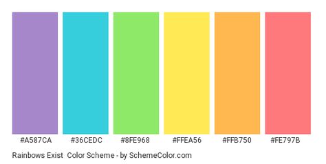 Color Scheme Blue, Palettes Color, Hexadecimal Color, Rainbow Palette, Hex Color Palette, Chakra Colors, Color Schemes Colour Palettes, Pride Colors, Color Palette Bright