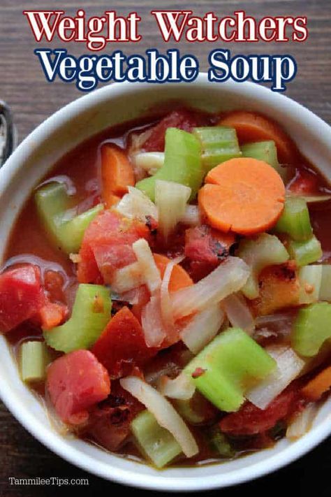 Weight Watchers Vegetable Soup Recipe is so easy to make and tastes delicious! Zero Points! This can easily be adapted to the crockpot #weightwatchers #WW #soup #recipe #vegetable #resolutions #healthy Weight Watchers Vegetable Soup, Minestrone Soup Recipe Easy, Weight Watcher Vegetable Soup, Weight Watchers Simple Start, Spring Soup, Veggie Soups, Minestrone Soup Recipe, Vegetable Soup Recipe, Weight Watchers Soup