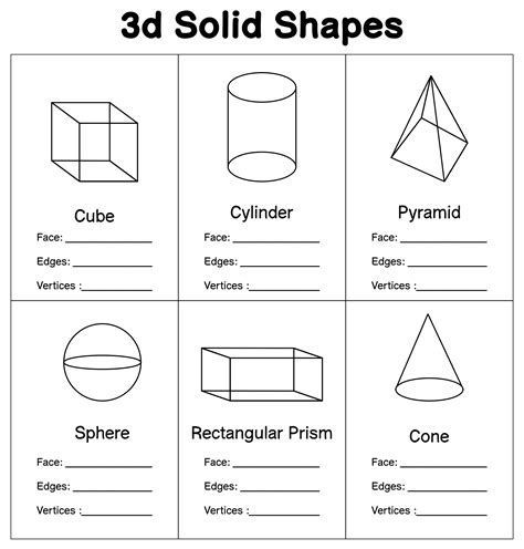 kindergarten mathematics worksheets free printable Printable 3d Shapes, 3d Shapes Kindergarten, 3d Shapes Activities, 3d Shapes Worksheets, Shapes Lessons, Solid Figures, Shapes Worksheet Kindergarten, Shapes Kindergarten, Worksheet Kindergarten