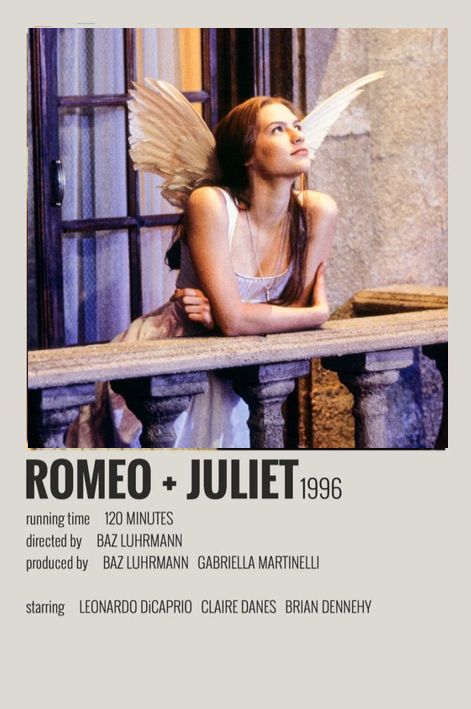 Shakespeare Movies, Romeo And Juliet Poster, Rainy Day Movies, Juliet Movie, Polaroid Movie Poster, Baz Luhrmann, Film Posters Minimalist, Inspirational Movies, Film Poster Design