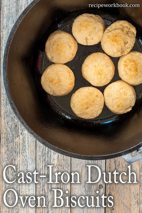 Cooking homemade dutch oven biscuits may seem like pro-level dutch oven cooking, but with a few tips and the right tools, it's super-easy. #dutchoven #campfire #biscuits via @recipeworkbook Dutch Oven Biscuits, Campfire Biscuits, Easy Campfire Recipes, Camping Dutch Oven, Easy Campfire Meals, Camp Recipes, Camping Foods, Valentines Poems, Campfire Recipes