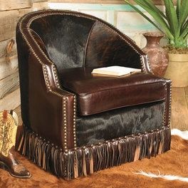 Houston Cowhide Leather Chair Southwestern Chairs, Western Chair, Black Leather Couch, Western Living Room, Western Interior, Contemporary Western, Western Bedding, Western Furniture, Living Room End Tables