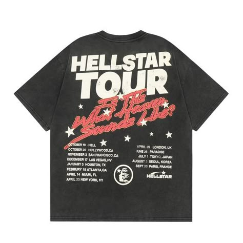 Hellstar Tour Path To Paradise  T-Shirt - XL T shirt #tshirt t-shirt #t_shirt t shirts #tshirts t-shirts #t_shirts T shirt design #tshirtdesign T-shirt designs #t_shirtdesign T shirts designs #tshirtsdesigns 14.96 Graphic Shirt Design, Senior Shirts, Merch Design, Metal T Shirts, Tshirt Design Inspiration, Shirt Design Inspiration, Tour Merch, Merch Ideas, Graphic Tee Design