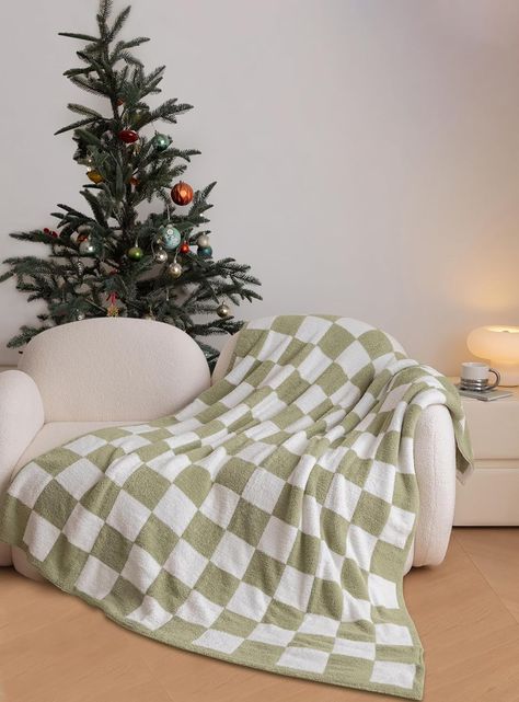 MH MYLUNE HOME Ultra-Soft Checkered Blanket Microfiber Sage Green Checkerboard Blanket Reversible, Plaid Cozy Fuzzy Chessboard Throw Blanket Plush for Bed... Checkerboard Blanket, Checkered Blanket, Flower Tower, Green Blanket, Lightweight Bedding, Bed Couch, Bedroom Green, Couch Sofa, Bedroom Aesthetic