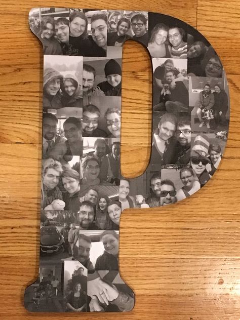 Letter Picture Collages, Just Got Married, Senior Night Gifts, Wooden Numbers, 2 Letter, Keyhole Hanger, Photo Collages, Picture Letters, Wooden Letter