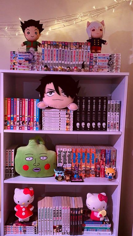 Anime room shelf  Otaku room Cute room ideas Nerd room