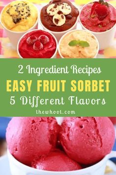 2 Ingredient Sherbet, Frozen Fruit Sorbet Food Processor, Fruit Sherbet Sorbet Recipe, 2 Ingredient Sorbet, Sorbet Recipes Easy Healthy, Healthy Fruit Sorbet, Homemade Fruit Sorbet, Fruit Sorbet Recipe Homemade, Frozen Fruit Sorbet Recipes