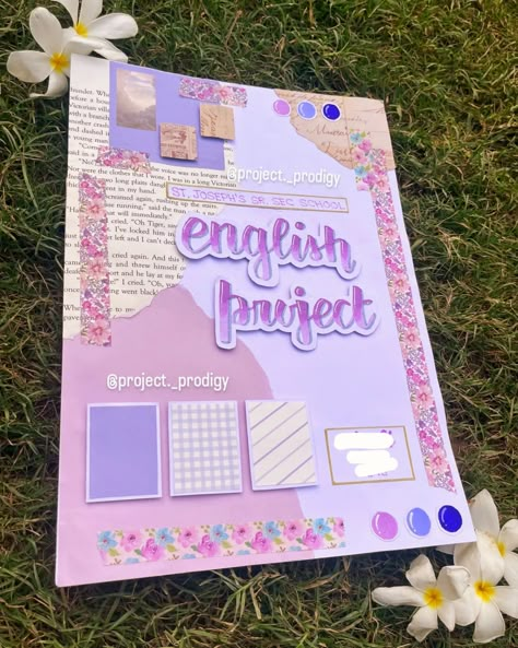 ENGLISH COVERPAGE✨ DM FOR ORDERS 🌷 [Custom school projects, Affordable student projects, Decorative project sheets, CBSE project help, Assignment completion services, College project assistance, Holiday homework solutions, Customizable student notebooks, Aesthetic cover pages for assignments, School notebook completion, Student project help online, Custom cover pages for projects] #holidayhomework #cbseprojects #school #schoollife #SchoolProjects #schoolassignments #college #collegelife #c... Project Decorating Ideas, First Page For Project File, All About Me High School Project, Science Project File Front Page Decoration, English Project Calligraphy, Creative Page Decoration Ideas, Page Borders Aesthetic, Book Covering Ideas School, Front Page For Projects File