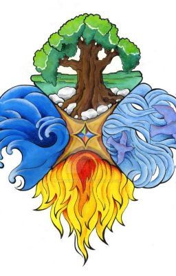 #wattpad #fanfiction the four elements show a balance of the earth. fire shows strength, courage, destruction, and haphazardness. water is calm, free, and ever-changing. air is passage, disperse, and movement. earth is stability, foundation, and reliable. what happens when all the elements are put to the test to save i... Four Elements Tattoo, 5 Elements Of Nature, Element Tattoo, Earth Air Fire Water, Elements Tattoo, Elemental Magic, 4 Element, The Four Elements, Element Symbols