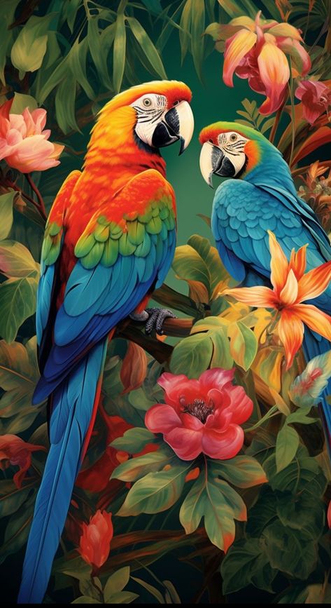 Parrot painting