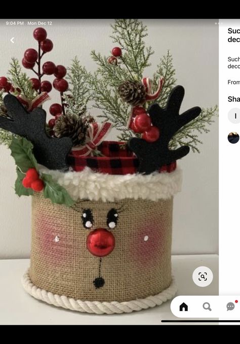 Christmas Tin Can Crafts Ideas, Christmas Crafts Ideas, Christmas Bazaar Crafts, Christmas Crafts Diy Projects, Diy Christmas Crafts, Bazaar Crafts, Handmade Christmas Crafts, Christmas Crafts To Make, Diy Christmas Decorations Easy