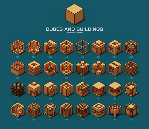 Cube Building Design, Architecture Cube Design, 3d Blocks Design, Cube Building Architecture, Cube Artwork 3d, Cube Composition Architecture Projects, Cube Concept Architecture, Cube Architecture Concept Ideas, Cubic Building