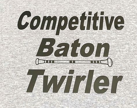 BATON TWIRLER COMPETITIVE T SHIRT Brand new Baton Twirler T shirt This twirler shirt is for boy and girl baton twirling athletes Shirts are Athletic Gray with Black printed letters: COMPETITIVE BATON TWIRLER  T-shirts are considered "Unisex" so it may be a little larger than your regular size  Support the sport of baton twirling with this unique design Makes a great gift  PLEASE INDICATE YOUR SIZE CHOICE UNDER NOTES IN PAYPAL Choose child Small  through  Adult 2X Great to wear over costumes, to school, baton events or give as a gift! Free shipping US buyers $ 44.95 International buyers:  discount shipping is $ 1.00 for each additional item shipped with the first Baton Twirling Costumes Strut, Twirling Baton, Baton Twirling Costumes, Twirling Costumes, Baton Twirling, Printed Letters, T Shirt Brand, Boy And Girl, Shirt Brand