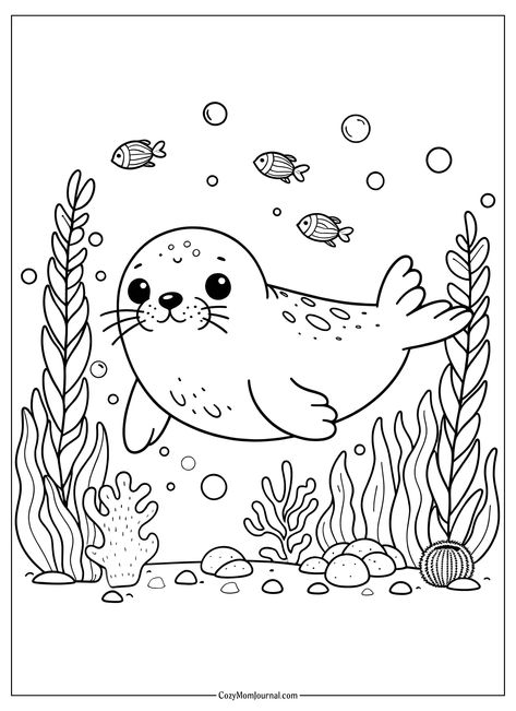 Ocean Life Coloring Pages, Colouring Pictures For Kids, Sea Life Coloring Pages, Under The Sea Coloring Pages, Animal Colouring, Octopus Coloring Page, Whale Coloring Pages, Ocean Coloring Pages, Dolphin Coloring Pages