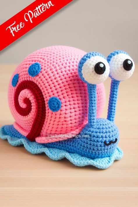 Crochet Snail, Disney Crochet Patterns, Disney Crochet, Crochet Toys Free, Easy Crochet Animals, Crochet Disney, Pola Amigurumi, Crochet Animals Free Patterns, Crochet Baby Toys