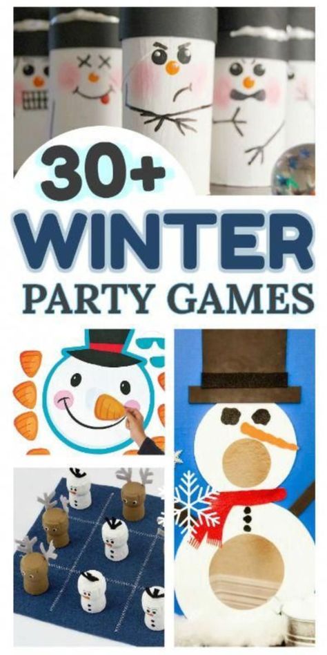 30+ WINTER PARTY GAMES FOR KIDS. #winterparty #winterpartyideasforkids #winterpartygamesforschool #partygameskids #growingajeweledrose #activitiesforkids Build A Snowman Relay Race, Winter Theme School Party, Party Games For 1st Graders, Snow Themed Games For Kids, Winter Party 2nd Grade, Winter Class Party Ideas 5th Grade, Winter Family Night School, Classroom Xmas Party Games, Snow Games For Kids Indoor