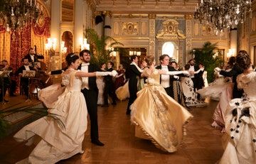 Alva Vanderbilt, Blake Ritson, Cornelius Vanderbilt, Julian Fellowes, The Gilded Age, Debutante Ball, Modern Costumes, Japanese Lanterns, The Breakers