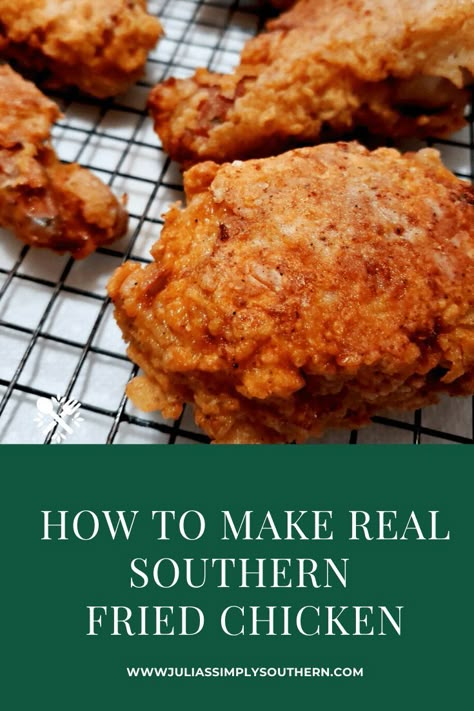 Cast Iron Skillet Fried Chicken, Deep Fried Chicken Recipe, Fried Chicken Dinner Ideas Sides, Southern Fried Chicken Recipe, Best Fried Chicken Recipe, Fried Chicken Breast Recipe, Fried Chicken Recipe Southern, Deep Fried Chicken, Homemade Fried Chicken