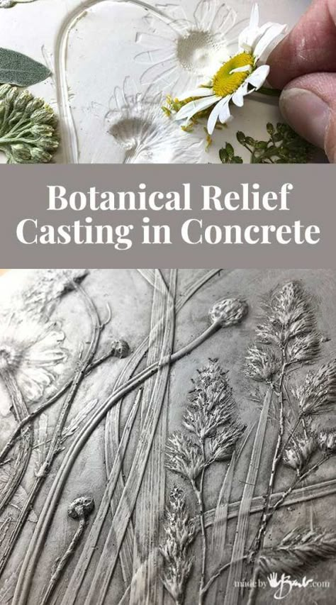 Concrete Leaves, Concrete Casting, Diy Concrete Planters, Plaster Crafts, Cement Diy, Cement Art, Concrete Diy Projects, Concrete Sculpture, Concrete Crafts