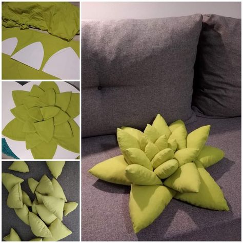 Leaf Pillow Diy, Succulent Pillow, Home Decor Crate, Goth Home Decor, Diy Cushion, Cute Bedroom Decor, Wool Crafts, Cute Room Decor, Diy Pillows