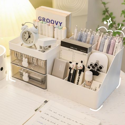 Smarter Shopping, Better Living! Aliexpress.com Stationary Storage, Wooden Desk Organizer, Perfume Organization, Cosmetics Storage, Desk Organization Office, Study Room Decor, Vanity Organization, Desktop Organizer, Diy Trends