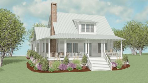 2500 × 1407 Historic Farmhouse Plans, Small House With Wrap Around Porch, Old Farmhouse Floor Plans, Open Concept Floor Plans, Bedroom Farmhouse, Small Farmhouse, Farmhouse Plan, Small Cottage, Wrap Around Porch