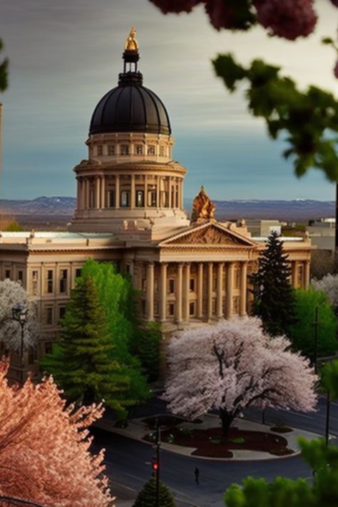 Boise, the capital city of Idaho, is an outdoor lover's paradise. With the Boise River flowing through town, the foothills of the Rocky Mountains in the distance, and ample parks and trails, there's plenty to do outside. Plus, the city boasts a thriving food and arts scene, making it a must-visit destination. #Travel #Tour #Fun #Boise #Idaho Boise Idaho, Outdoor Lover, Capital City, Idaho, Tour Guide, Rocky Mountains, Paradise, North America, Travel