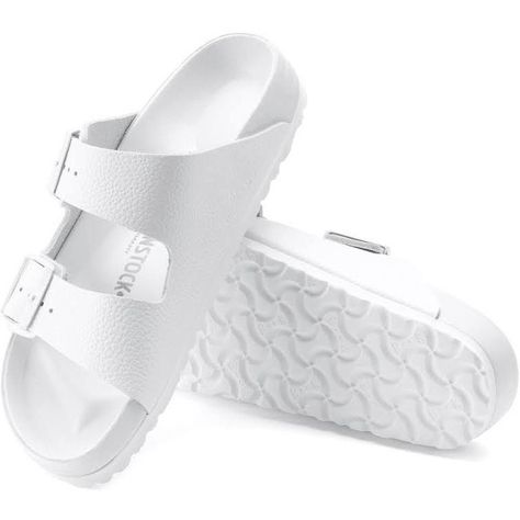 white birkenstock White Birkenstock, White Birkenstocks, Birkenstock Styles, Birkenstock Women, Calf Muscles, Birkenstock Arizona, Soft Natural, Nappa Leather, White White