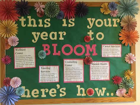 Sga Bulletin Board Ideas, 2nd Semester Bulletin Board, Creative Ra Bulletin Boards, Cute College Bulletin Boards, Ra Dorm Bulletin Boards, Professional Bulletin Boards, Back To School Ra Bulletin Boards, Decorating Bulletin Boards, Info Bulletin Board Ideas