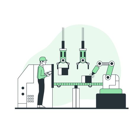 Production Line Illustration, Manufacturing Jobs Drawing, Factory Sketch, Conveyer Belt Illustration, Factory Animation, Automation Illustration, Cartoon Factory, Industrial Illustration, Factory Drawing