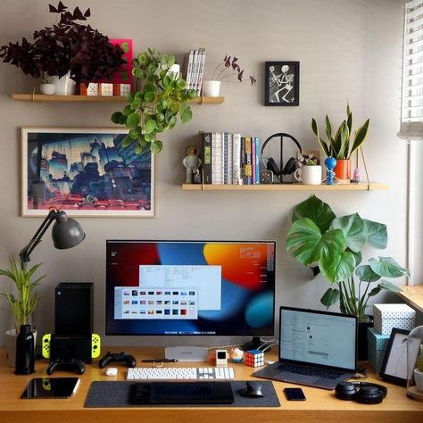 Graphic Design Workspace, Rooms Design, Interior Design Per La Casa, Home Studio Setup, Bedroom Setup, Study Room Decor, Workspace Inspiration, Study Rooms, Workspace Design