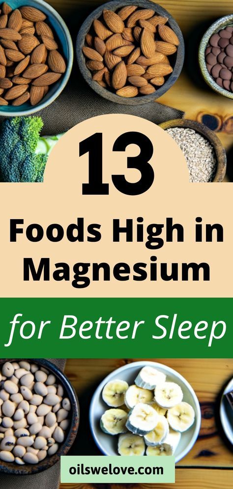 Discover 13 foods high in magnesium for better sleep! Adding magnesium-rich foods like spinach, almonds, and pumpkin seeds can improve your sleep quality. Explore long-tail examples like "magnesium-rich almonds for restful nights" or "spinach smoothies for better sleep." Uncover how "magnesium-infused recipes for insomnia" and "better sleep with magnesium-laden dark chocolate" can enhance your nightly rest. Foods Rich In Magnesium, Magnesium Foods, Foods High In Magnesium, Magnesium For Sleep, Types Of Magnesium, Food For Sleep, Magnesium Rich Foods, Low Magnesium, Spinach Smoothie