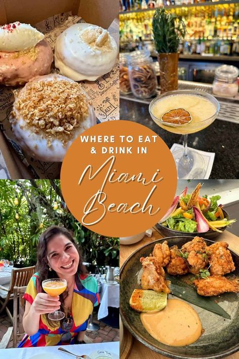 The Best Spots to Eat in Miami (& Drink!) | Best places to eat in South Beach or Miami Beach area. While Miami's glitz & beaches get all the hype, the food scene great! Based my long weekend stay, here are some of the best spots, including donuts in Wynnwood Arts, coffee & lunch spots, and some amazing restaurants for dinner. Foodie guide for Miami! #miami #southbeach #foodie Best Places To Eat In Miami, Miami Restaurants South Beach, Food In Miami, South Beach Restaurants, Whiskey Tea, Miami Beach Restaurants, Pasta In Italy, Winter Travel Ideas, Amazing Restaurants