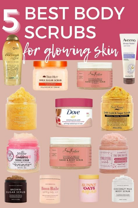 The Best Body Scrubs And Exfoliators From Amazon Under $10 For Smooth And Glowing Skin Glowing Body Skin, Best Body Scrub, Smooth Glowing Skin, Homemade Scrub, Coffee Body Scrub, Diy Body Scrub, Exfoliating Body Scrub, Exfoliating Scrub, Summer Skin