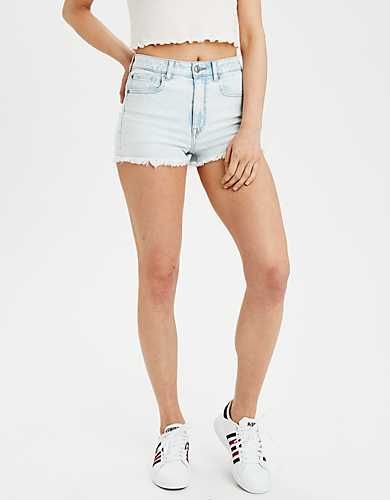 Women's Bottoms: Jeans, Pants, Shorts & More | American Eagle Outfitters Denim Fashion Runway, Shorts Diy, Sarah Cameron, Studded Shorts, Scalloped Shorts, Ripped Jean Shorts, Festival Shorts, Outfits To Try, Trendy Swimwear