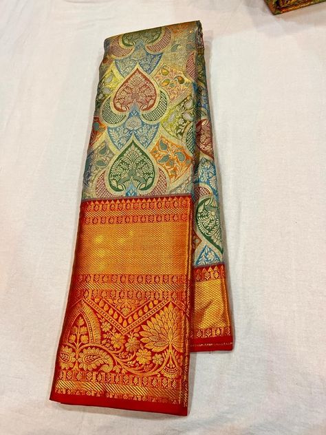 Maharashtrian Saree, Tissue Sarees, Latest Silk Sarees, Kanjivaram Sarees Silk, Brocade Saree, New Saree Designs, Silk Sarees With Price, Flower Drawing Design, Bridal Jewellery Design