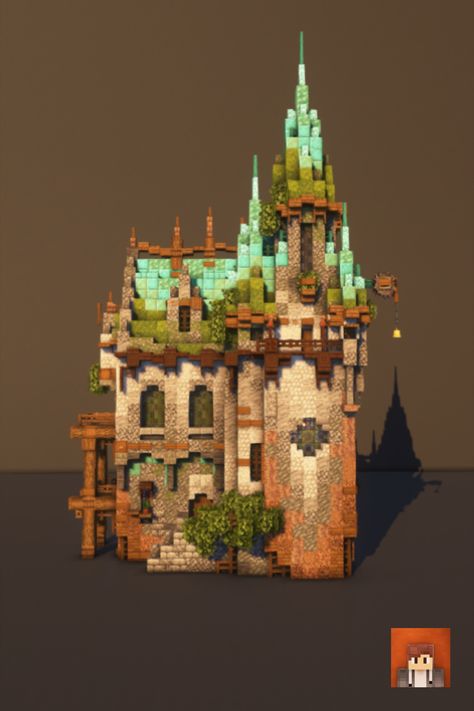 Here I built a small castle thats overgrown. It has a lot of texture and gradients. The texture pack I use is 'Stay True' and shaders 'complementary shaders' #Minecraft #MinecraftBuilds #MinecraftHouse #minecraftbuildingideas #Victorian #MinecraftBase #castle #minecraftcastle Medieval Kingdom Minecraft, Elvin Castle Minecraft, Copper Castle Minecraft, Overgrown Castle Minecraft, Enchantment Building Minecraft, Barracks Minecraft, Minecraft Steampunk Castle, Minecraft Starter Castle, Mid Evil Minecraft