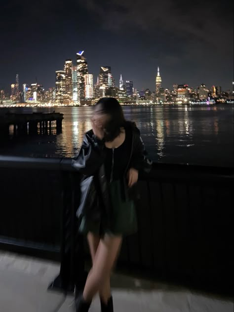 City At Night, At Night, A Woman, Walking, New York, Water, Instagram