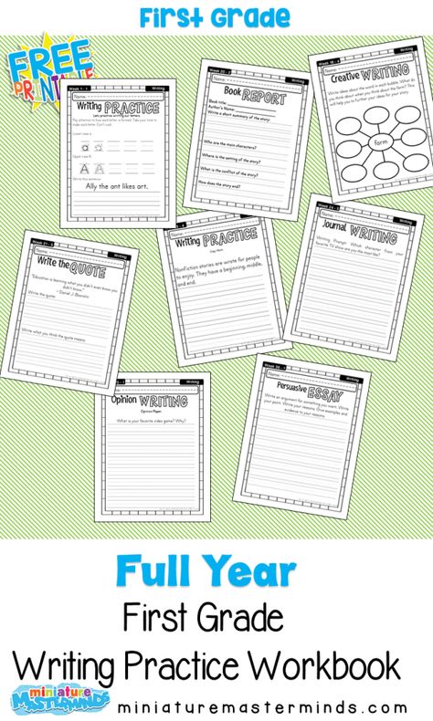 First Grade ⋆ Miniature Masterminds First Grade Writing Prompts, Books For First Graders, Homeschooling First Grade, First Grade Books, First Grade Curriculum, Book Miniature, Writing Curriculum, 1st Grade Writing, First Grade Worksheets