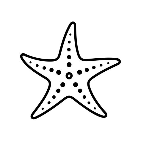 Starfish Drawing Simple, Star Fish Drawings, Beachy Doodles, Head Outline Drawing, Starfish Outline, Starfish Silhouette, Starfish Pictures, Starfish Clipart, Starfish Drawing